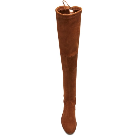 Stuart Weitzman Lowland Over-The-Knee (Thigh-High) brown Suede Boots size 9.5 - Picture 4 of 6